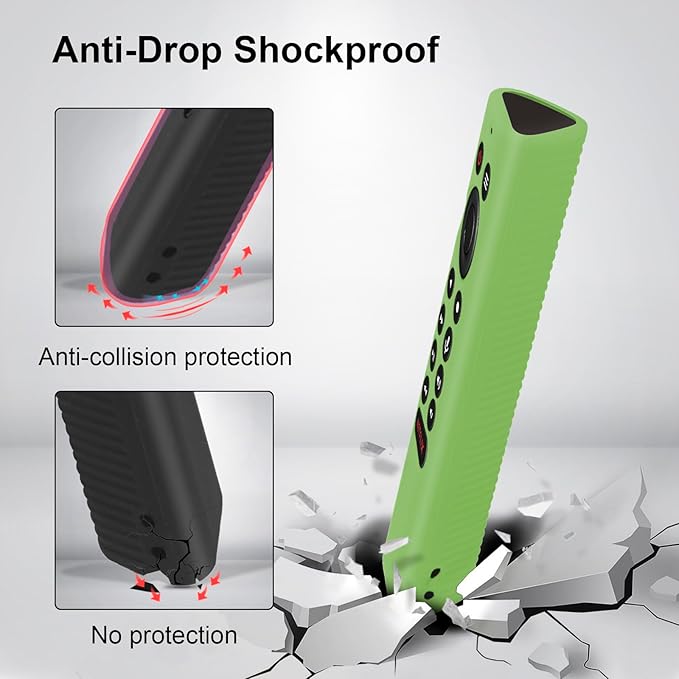 2 Pack Luminous Remote Cover Compatible with NVIDIA Shield Remote, Shockproof Case for NVIDIA Shield TV Pro/4K HDR Remote Controller, Lightweight Anti-Slip Skin-Friendly Silicone Skin Sleeve