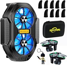 14 in 1 Mobile Dual Phone Cooler w/ PUBG Mobile Controller & Finger Sleeves - Image 1