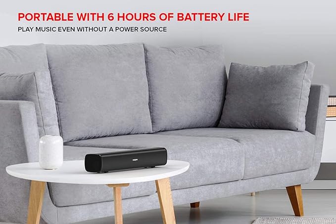 Creative Stage Air Portable and Compact Under-Monitor USB-Powered Soundbar for Computer, with Dual-Driver and Passive Radiator for Big Bass, Bluetooth and AUX-in, USB MP3 (Renewed)