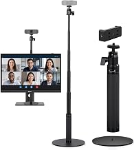 Webcam Stand for Desk, 28" Telescopic Tripod with Phone Holder, Desktop Webcam Mount Compatible with Logitech Webcam C922 C930e C920S C920 C615 C960 C920x BRIO 4K NexiGo N60, 1/4'' Thread - Image 1