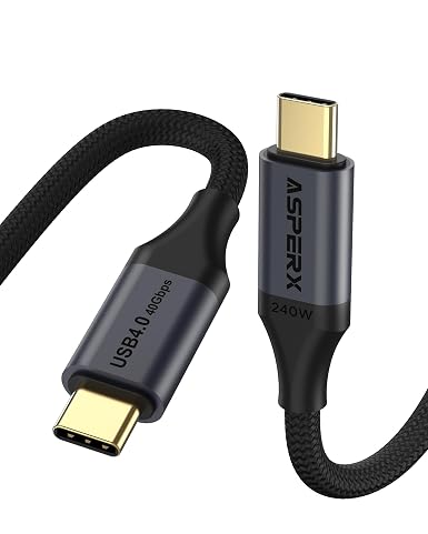 AsperX USB 4 for Thunderbolt 4 Cable 4Ft, PD3.1 240W, 40Gbps Data Sync