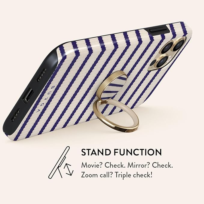 BURGA Cell Phone Ring, Holder Grip and Stand - Finger Phone Grip for Back of Smartphone Case, Kickstand 360 Rotation, Universal Ring for iPhone Samsung Galaxy Huawei Google Pixel, Stylish Accessories