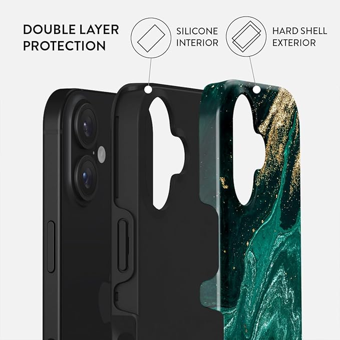 BURGA Phone Case for iPhone 16 - Cute, Trendy, Aesthetic, Pattern Phone Cover, Hard Shell Protection - fits Apple iPhone 16 Case for Women and Men