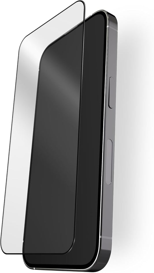 BodyGuardz Pure 3 Matte Glass Compatible with iPhone 16 & 17 Devices - Durable Anti-Glare Tempered Glass, Easy Install, Edge-to-Edge, Case-Friendly - Black Border (for iPhone 17 Pro / 16 Pro - 6.3 inch)