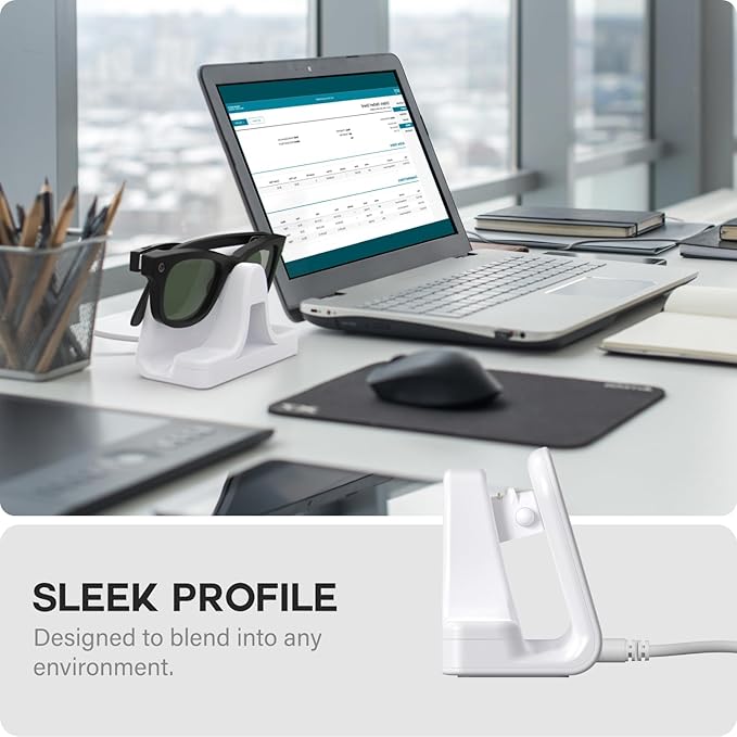 TUSITA Charging Stand & Cable Compatible with Ray-Ban Meta (Gen 1 2) Smart Glasses, USB-C
