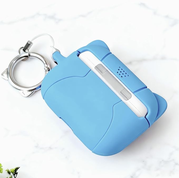 for Airpods Pro 3 Case 2025,Cute 3D Game Console Design for Air pod Pro 3 Cover with Keychain Shockproof Protective Soft Silicone Case for Airpods Pro 3 Gen for Women Girls (Blue Cat)