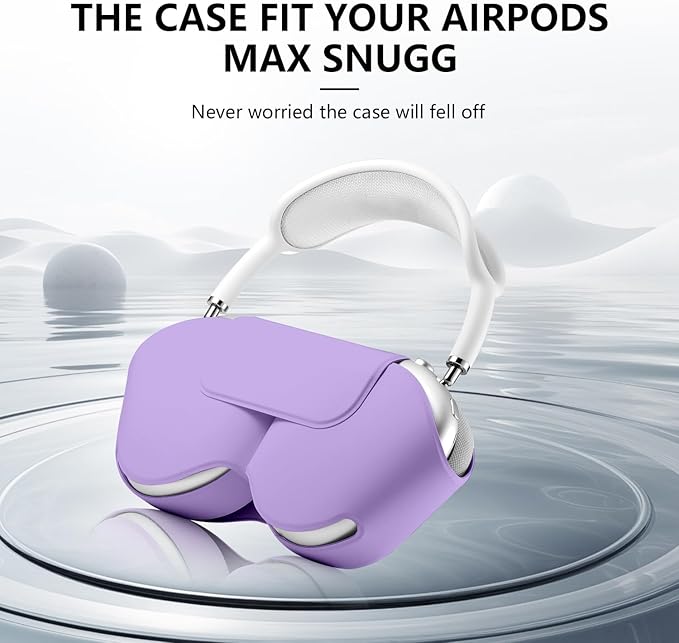 for Apple Airpods Max Case,Headphones Protective Case for AirPod Max Supports Sleep Mode, Anti-Scratch and Anti-Dust,Airpod Pro Max by PU Leather,Purple 2