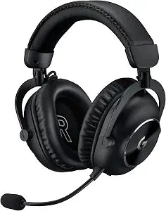 Logitech G PRO X 2 Lightspeed Wireless Gaming Headset with 50mm Graphene Drivers, DTS Headphone X 2.0 Surround Sound, Blue VO!CE Mic, Long Battery Life, Low Latency Wireless for PC, PS5, PS4 - Black