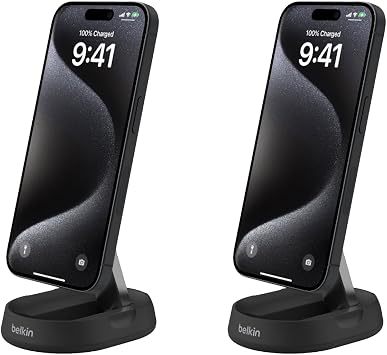 Belkin Qi2 15W Magnetic Wireless Charging Stand, Convertible (2 Pack)
