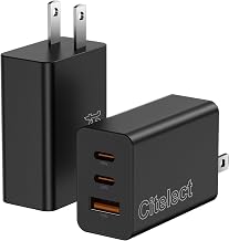 85W Dynamic Power GaN USB-C Fast Charger, 2C1A 3-Port, Max 65W, 2 Pack - Image 1