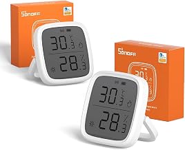 SONOFF Zigbee Indoor Temperature Humidity Sensor, SNZB-02D LCD Wireless Smart Thermometer Hygrometer, Compatible with Alexa & Google Home for Remote Monitoring and Home Automation, 2-Pack - Image 1