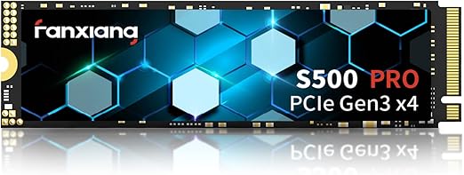 fanxiang S500 Pro 256GB NVMe SSD M.2 PCIe 3.0, Gen 3x4 2280 Internal Solid State Drive, SLC Cache 3D NAND TLC, Up to 3000MB/s, Compatible with Laptop and PC Desktops(Black)