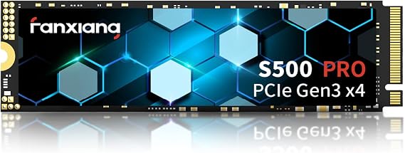 fanxiang S500 Pro 256GB NVMe SSD M.2 PCIe 3.0, Gen 3x4 2280 Internal Solid State Drive, SLC Cache 3D NAND TLC, Up to 3000MB/s, Compatible with Laptop and PC Desktops(Black)