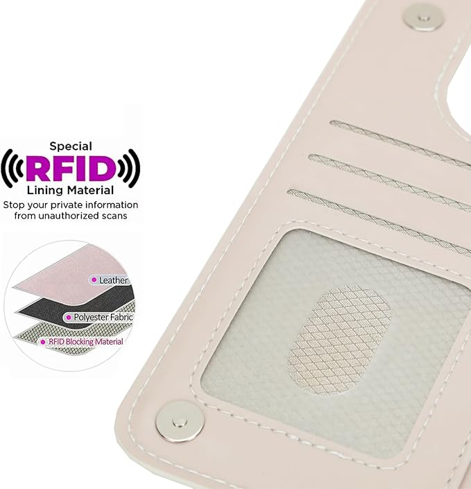 uCOLOR for iPhone 14 Pro Max 6.7" Wallet Case Magsafe with Card Holder Slot【Compatible with MagSafe】 Folio Flip PU Leather Double Magnetic RFID Design (Pastel Check Vibes)