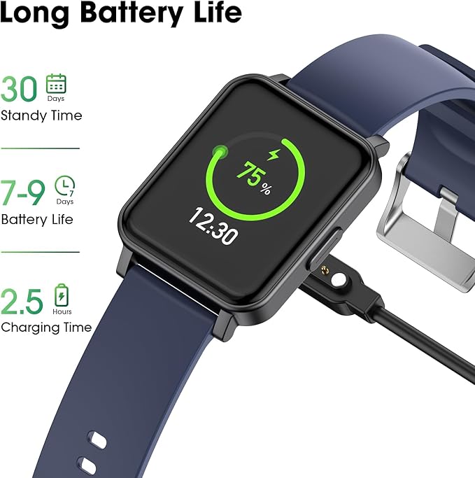 Fitness Tracker, Fitness Watch with Blood Oxygen, Heart Rate Monitor, Steps Calories Counter, Sleep Monitor, Pedometer IP68 Waterproof, Smart Watch for Android iPhones