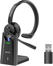 Wireless Headset with Mic for Work, Bluetooth Headset, Mic Clear Calls, Wireless Headphones with AI Noise Cancelling Microphone (Bluetooth 5.3 & Mic Mute), USB Dongle, for PC/Zoom/Office - Image 1