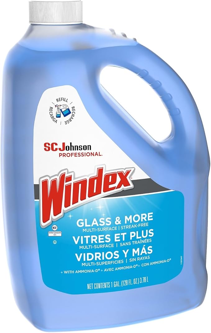 Windex Glass Cleaner with Ammonia-D, Floral, 128 oz., 1-Count