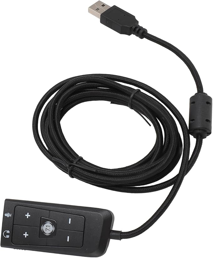 USB Sound USB to 3.5mm Jack Audio Adapter, USB Sound Card USB to 3.5mm Jack Audio Adapter, USB Adapter for HyperX Cloud II, for PS5, for Series X S, for One