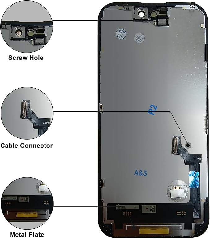 NB+ Screen Replacement for iPhone 15 6.1 Inch LCD Retina FHD Display COF Touch Screen Digitizer with Repair Tool Kits, Waterproof Tape, Screen Protector