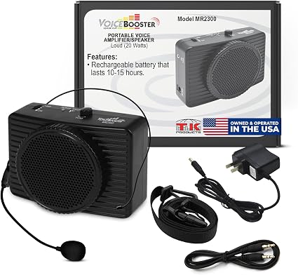 Voicebooster Voice Amplifier for Teachers, 20W Rechargeable Speaker MR2300