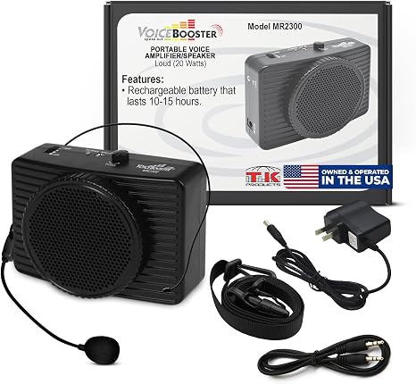 Voicebooster Voice Amplifier for Teachers, 20W Rechargeable Speaker MR2300