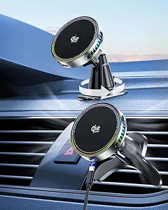 Qi2.2 25W Fast Charging Car Mount Charger, MagSafe Magnetic Phone Holder - Image 1