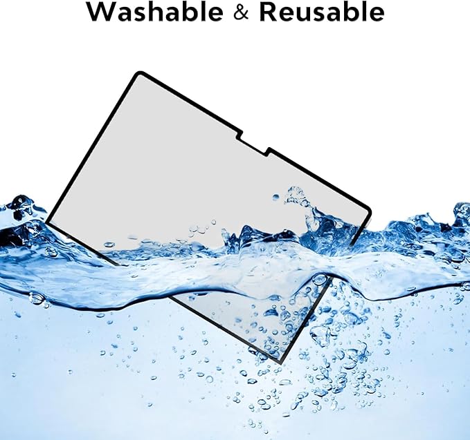 PYS Privacy Screen Protector for MacBook Air 15 Inch (2023-2025, M2, M3, M4) - Nano Attach, Anti-Spy, Reusable & Removable, Blue Light & UV Blocking, Case Friendly