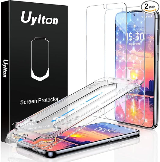 Uyiton UnBreak-Glass for Samsung Galaxy S23+ Plus Screen Protector, [Ultrasonic Fingerprint Support][Auto-Alignment Frame] Scratch-Resistant Bubble-Free S23+ Screen Protector, 2 Pack