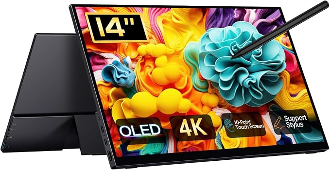 14 Inch 4K OLED Portable Monitor UHD 3840x2400 100% DCI-P3 100000:1
