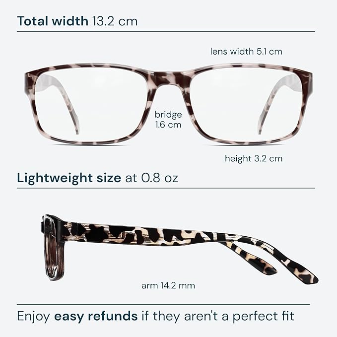 Gaoye 1.75 Professional Reading Glasses for All Day - Computer Readers with Blue Light Protection - Value Pack