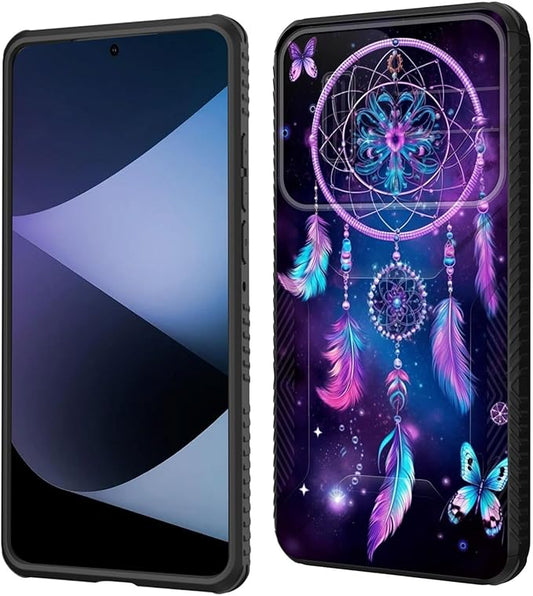 for Galaxy A36 5G/A56 5G Case Built in Slide Camera Lens Cover,Heavy Duty Shockproof Protection Dual Layer Case for Samsung Galaxy A36 5G/A56 5G 6.7" 2025,Butterfly Dream Catcher