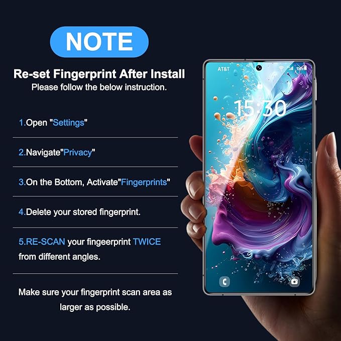 Uyiton UnBreak-Glass for Samsung Galaxy S25 Ultra Screen Protector - [Ultrasonic Fingerprint Support] Auto-Alignment Frame 9H Tempered Glass Scratch-Resistant Case-Friendly Bubble-Free, 2 Pack