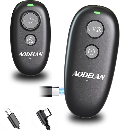 Upgraded Rechargeable USB-C Camera Wireless Remote Control Shutter Release