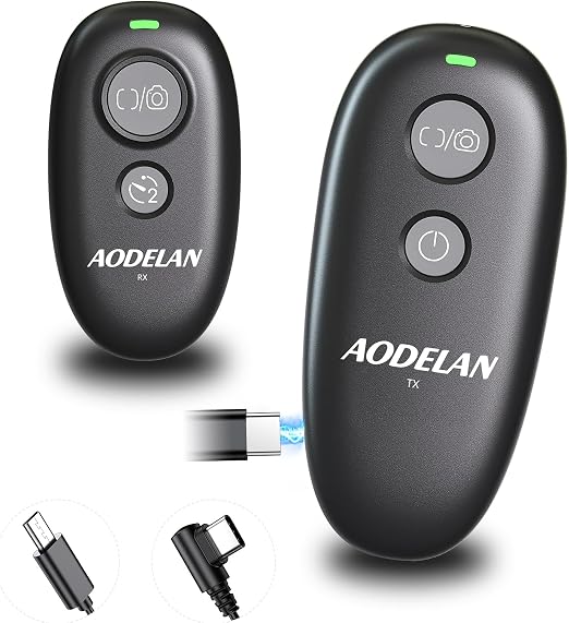 Upgraded Rechargeable USB-C Camera Wireless Remote Control Shutter Release