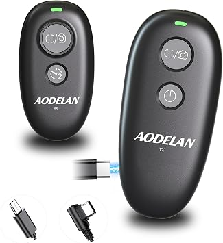 Upgraded Rechargeable USB-C Camera Wireless Remote Control Shutter Release