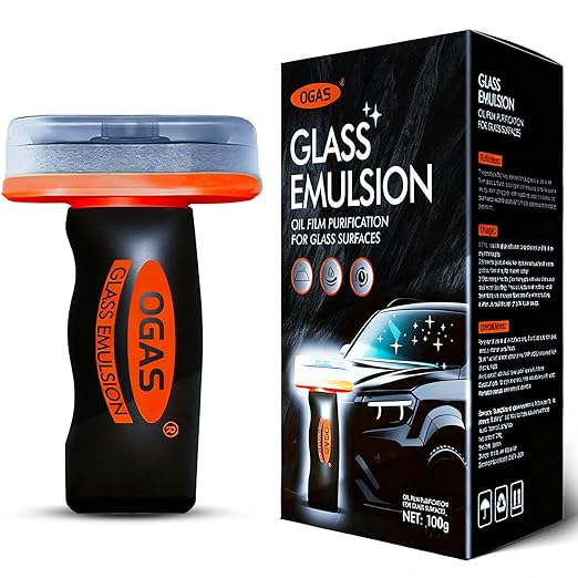 Car Windows & Glass Cleaner Oil Film Remover, Automotive Glass Cleaner for Oil Film, Water Spots & Road Grime, Streak-Free Improves Driving Visibility for Windshields Mirrors Glass