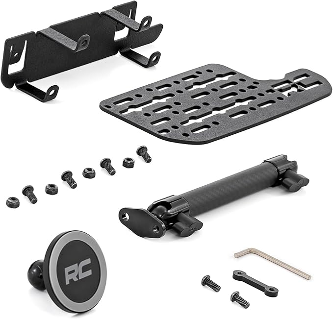 Rough Country Accessory Dash Mount for Ram 1500 (2019??026 w/ 12" Touchscreen) - Phone & Device Mount w/ 8" Arm, Works with Standard Devices