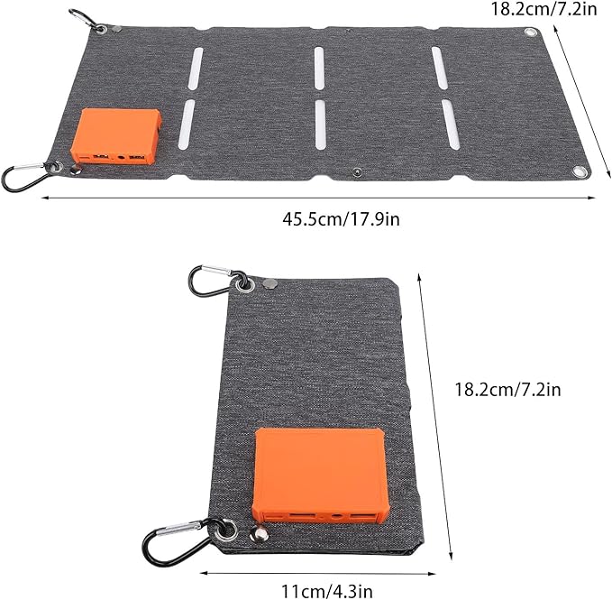 40W Foldable Solar Panel Charger, Portable Power Emergency Renewable Energy Charger Photovoltaic Efficiency IP67 Waterproof with 5V USB for Outdoor Phones Pads Camping Banks Hiking Backpacking