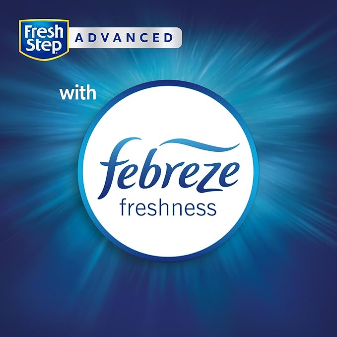 Fresh Step Clean Paws Cat Litter with Febreze Freshness, Advanced Multi Cat Low Tracking Clumping Litter, 37 lbs. (2 x 18.5 lb. Box)