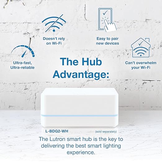 Lutron Diva Smart Dimmer Light Switch for Caseta Lighting (Lutron Smart Hub Required), for LED Lights, 150W, Single-Pole/3-Way, No Neutral, White, 9 Pack