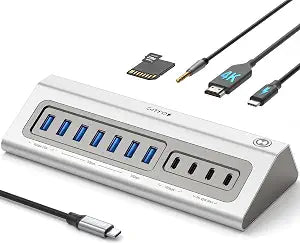 Gitfos Powered USB Hub, 18 in 1 USB C Hub with 4K HDMI, 10Gbps, PD 100W - Image 1
