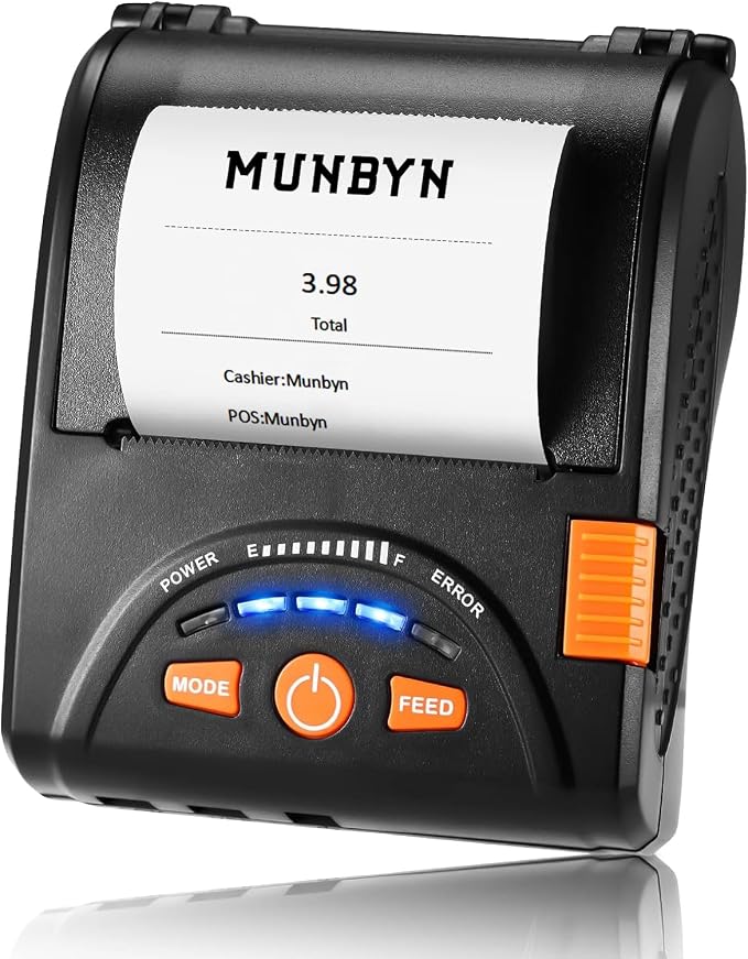 MUNBYN IMP001 Receipt Printer 58mm Mini Wireless POS Thermal