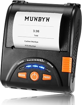 MUNBYN IMP001 Receipt Printer 58mm Mini Wireless POS Thermal