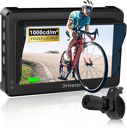 Bike Camera with 8000mAh Battery, 4.3" HD 1080P Monitor