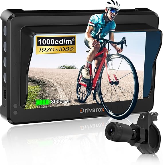 Bike Camera with 8000mAh Battery, 4.3" HD 1080P Monitor