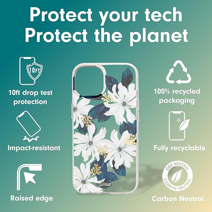 Sonix Case for iPhone 15 Plus, iPhone 14 Plus | Compatible with MagSafe | 10ft Drop Tested | Delilah Flowers