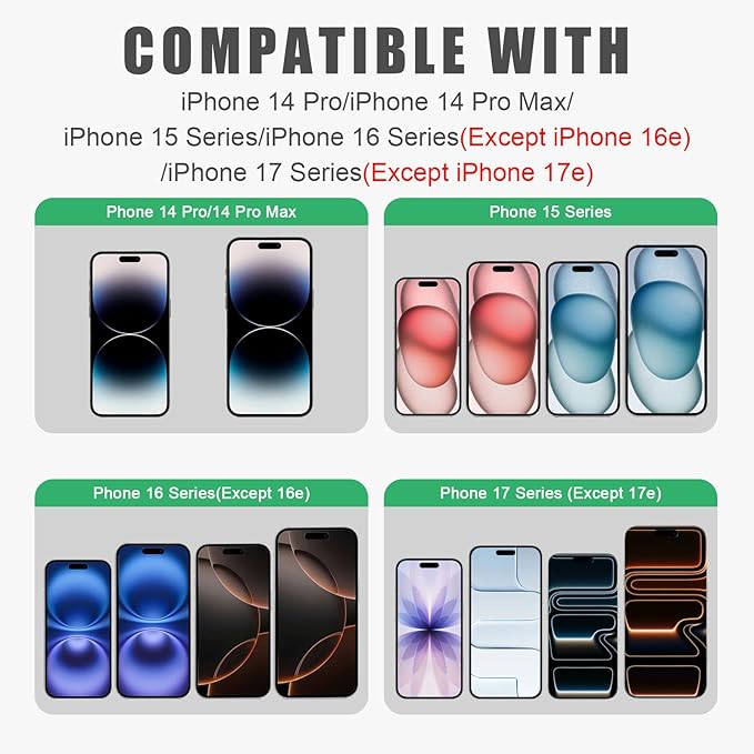 Front Camera Cover Compatible for iPhone 17/17 Air/17Pro/17Pro Max/16/16Plus/16Pro/16Pro Max/15/15Plus/15Pro/15Pro Max/14Pro/Pro Max,On/Off Face Recogition,Protect Privacy and Security-Silver&Silver