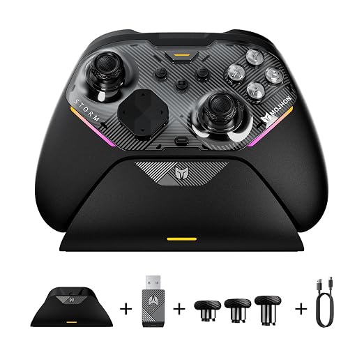 BIGBIG WON Storm(Gale2) Wireless PC Controller, Bluetooth Gaming Controller 2000Hz Polling Rate, Near-Zero Latency, TMR Sticks, Hall & Micro-switch Triggers, 16 Mechanical Buttons, 4 Customizable Back Paddles, for Windows PC/Switch 2/Switch/Android/IOS