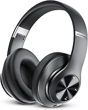 Bluetooth Headphones Over Ear, 60 Hours Playtime Foldable Headphones Wireless Bluetooth Hi-Fi Stereo Deep Bass with 6 EQ Modes, Adjustable Lightweight Headset with Microphone, FM, SD/TF for Adults - Image 1