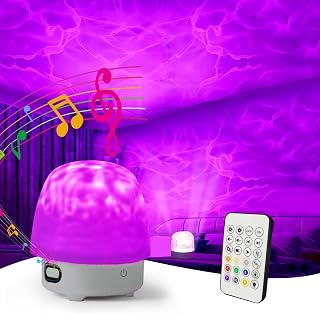Galaxy Projector Lamp, Ocean Wave Projector Light With Bluetooth Speaker, RGB Colors Changing With Remote Control, Water Wave Light Projector Cordless For Kids, Room Decor, Bedroom, Party, Gift - Image 1